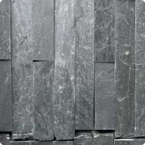 Ebony Black Stacked Stone