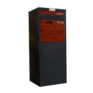 Parcel Pillar Woodern Grain_Letter Box