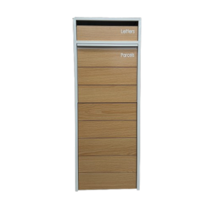 Parcel Piller White Woodgrain